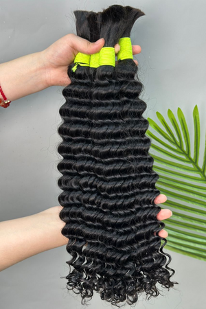 Bundled Pure Virgin Base Curls / 100 grams (HUMAN HAIR BULK)