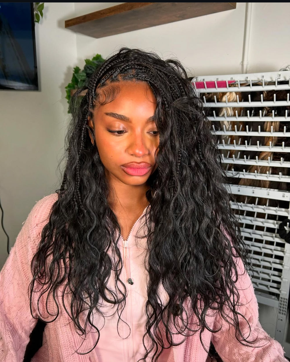 100% Human Hair Bulk Wavy Extension