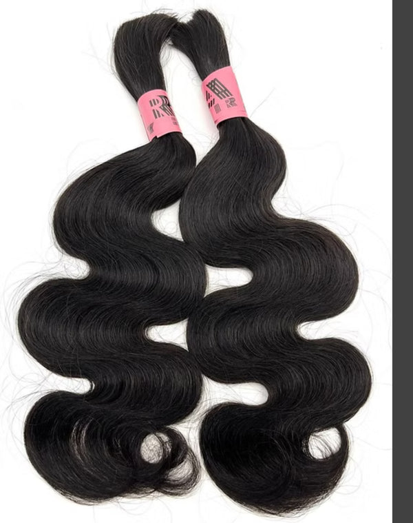 100% Human Hair Bulk Wavy Extension